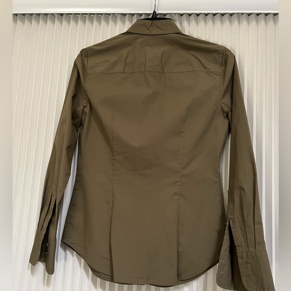 J.Crew 365 Frosty Olive Green Button Down Shirt - Picture 3 of 5